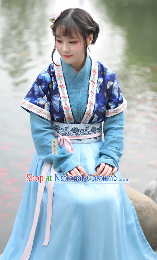 Chinese Clothes Classical Dance Drama Performance Hanfu Chinese Hakama Traditional Dress Quju Supreme Ancient Chinese Costume Complete Set