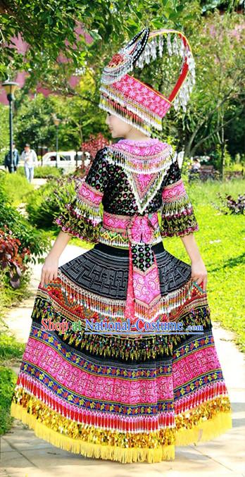 Hmong Minority Miao Clothing Ethnic Miao Minority Dance Costume Minority Dress Dance Miao Costumes Hat