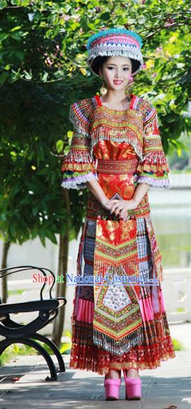 Hmong Minority Miao Clothing Ethnic Miao Minority Dance Costume Minority Dress Dance Miao Costumes Hat