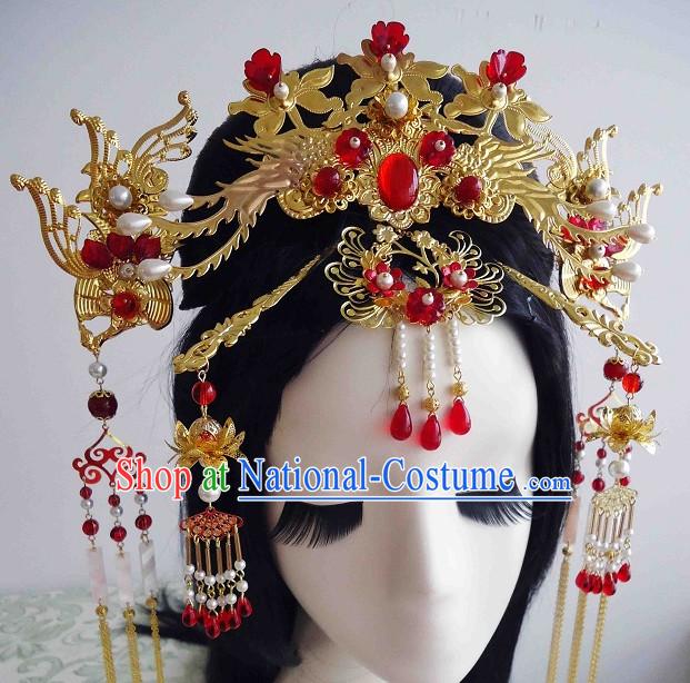 Traditional Chinese Headpiece Headdress Hair Decorations Hair Sticks Head Gear Wig Hair Decoration Set