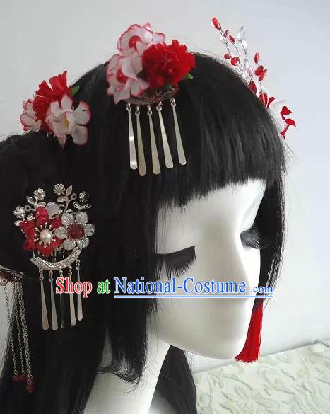 Traditional Chinese Headpiece Headdress Hair Decorations Hair Sticks Head Gear Wig Hair Decoration Set