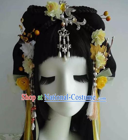 Traditional Chinese Headpiece Headdress Hair Decorations Hair Sticks Head Gear Hair Decoration Set