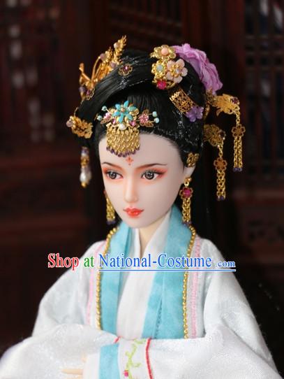 Traditional Chinese Women Qing Empress Headpiece Princess Headdress Palace Hair Decorations Royal Hair Sticks Head Gear Hair Decoration Set