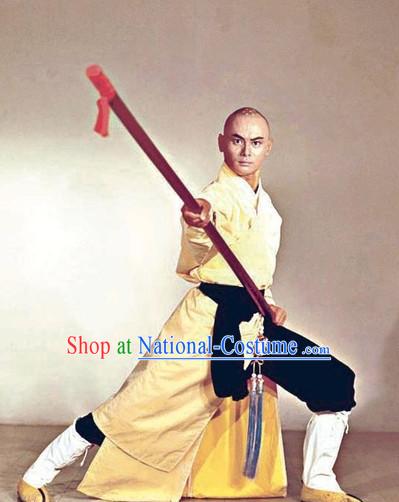 Chinese Ancient Kung Fu Monk Costumes Complete Set for Men