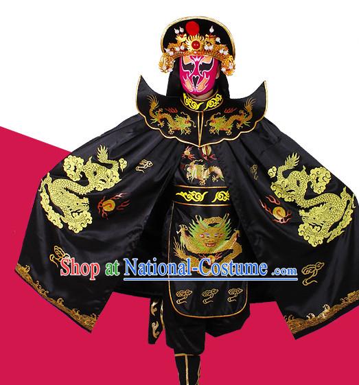 Chinese Classical Bian Lian Mask Changing Costumes Mask Change Costume and Hat Complete Set