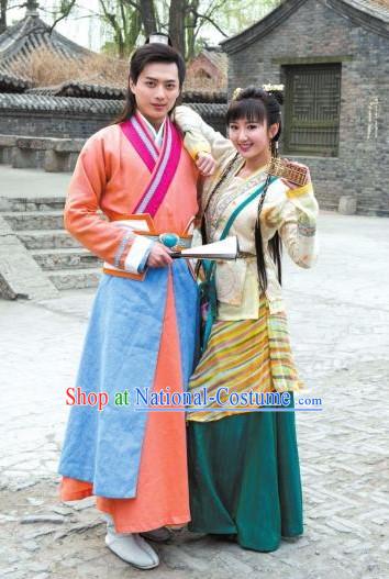 Ancient Chiinese Knight Samurai Costumes Hanfu Clothing for Men