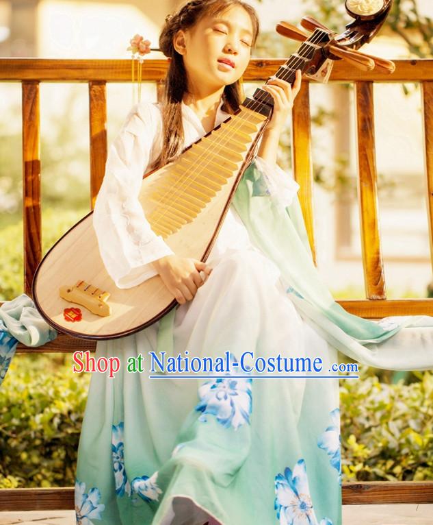 Traditional Chinese Stage Tang Dynasty Ruqun Hanfu Costume Historical Dress Complete Set for Women Girls