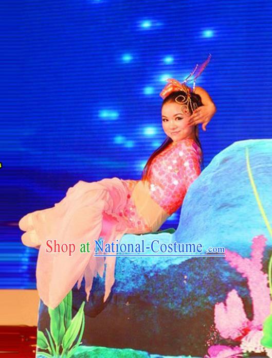 Traditional Chinese Yangge, Children Fan Dancing Wholesale Costume, Folk Dance Yangko Costume, Traditional Chinese Miao Nationality Dancewear for Kids