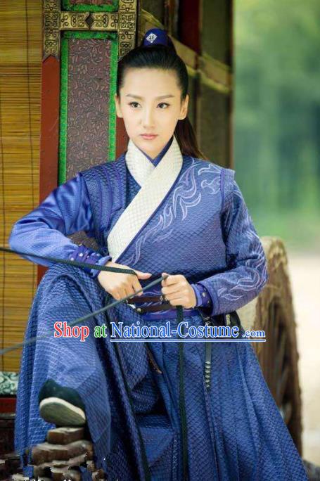 Traditional Chinese Costume Chinese Ancient Swordswomen Dress, Ming Dynasty Swordsmen Costume for Women