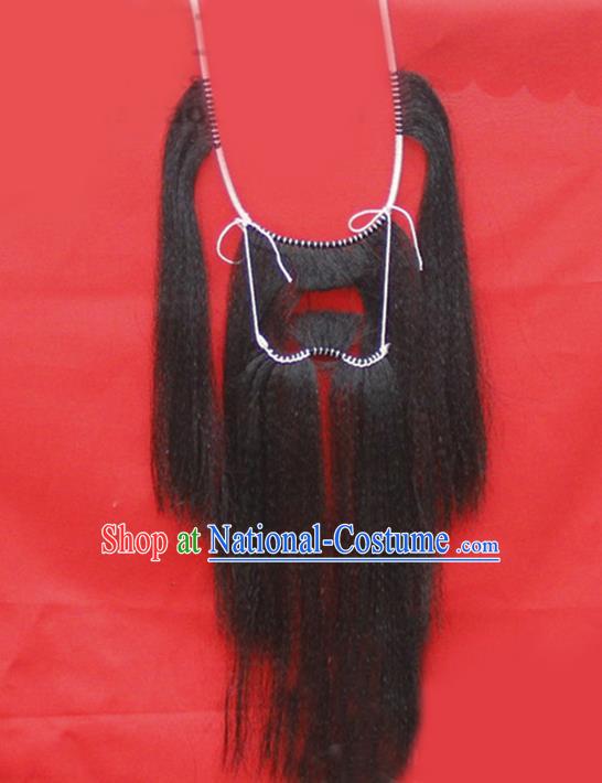 Chinese Ancient Opera Old Men Long Wig Beard, Traditional Chinese Beijing Opera Props Mustache