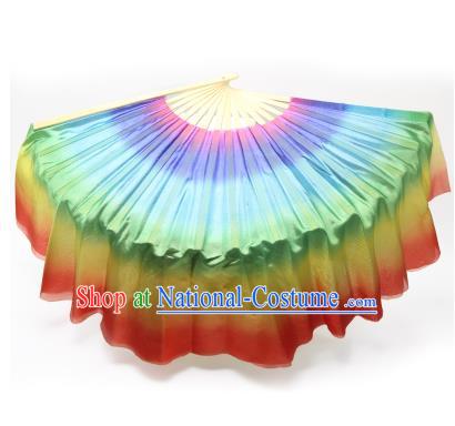 Pure Silk Traditional Chinese Fans Oriental Fan Folk Dance Hand Fan Dance Ribbons Cultural Dances