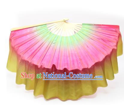 Pure Silk Traditional Chinese Fans Oriental Fan Folk Dance Hand Fan Dance Ribbons Cultural Dances