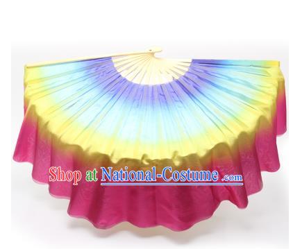 Pure Silk Traditional Chinese Fans Oriental Fan Folk Dance Hand Fan Dance Ribbons Cultural Dances