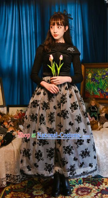 Traditional Classic Women Clothing, Traditional Classic Velvet Dress, British Restoring Ancient Velvet Vest One-Piece Skirt for Women