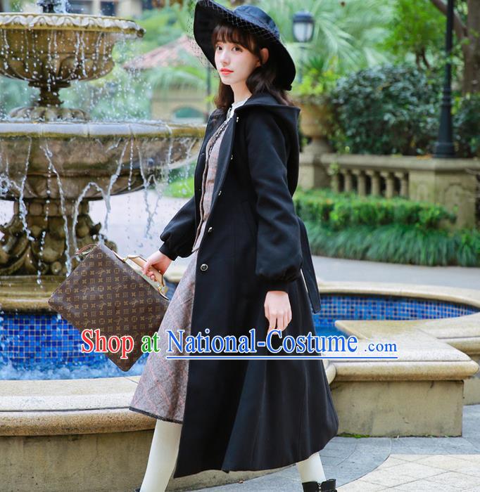 Traditional Classic Women Clothing, Traditional Classic Woolen Coat, British Restoring Ancient Wool Dust Coat for Women