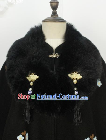 Traditional Classic Women Clothing, Traditional Chinese Classic Hanfu Fur Collar Shawl for Women