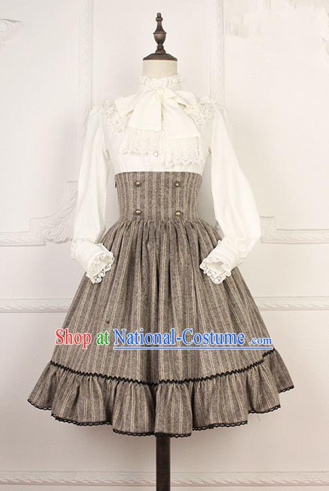 Traditional Classic Women Clothing, Traditional Classic High Waist Fishbone Skirt Dress, British Restoring Ancient Short Skirt for Women