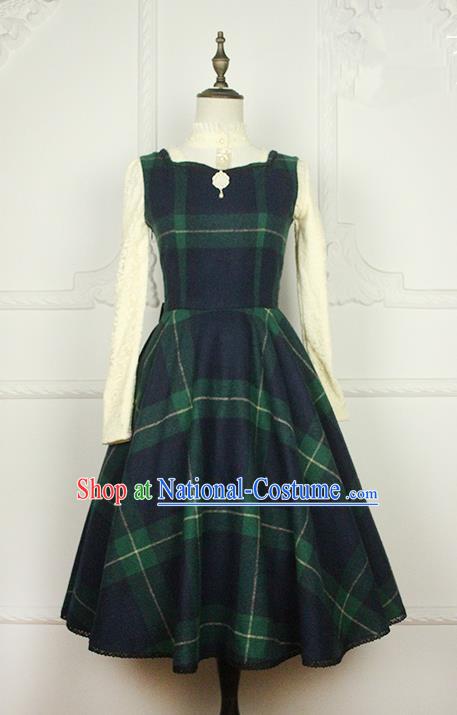 Traditional Classic Women Clothing, Traditional Classic Woolen One-piece Dress, British Restoring Ancient Vest Wool Long Skirt for Women