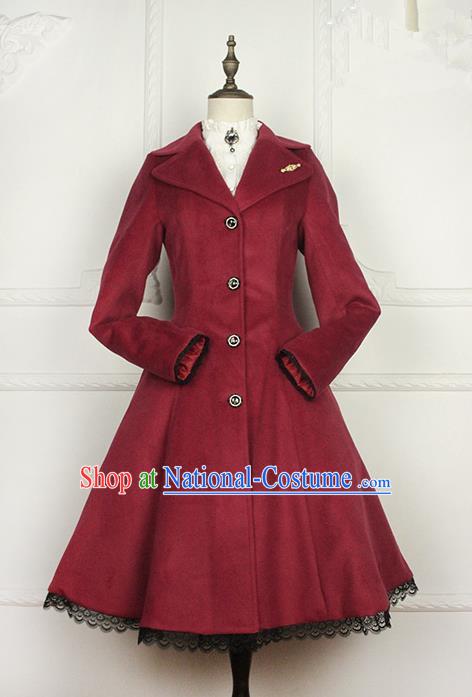 Traditional Classic Women Clothing, Traditional Classic Woolen Coat, British Restoring Ancient Wool Dust Coat for Women