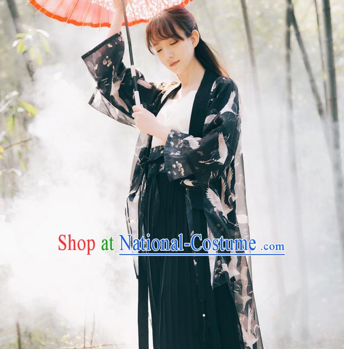 Traditional Classic Women Clothing Han Dynasty Costumes, Traditional Classic Chinese Chiffon Costume for Women