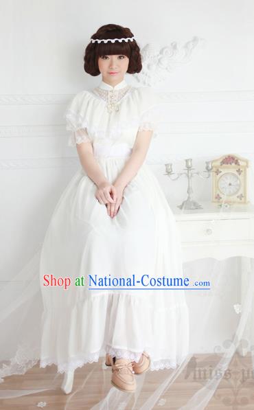 Traditional Classic Women Clothing, Traditional Classic Palace Lace Short-Sleeved Dress Long Skirts for Women