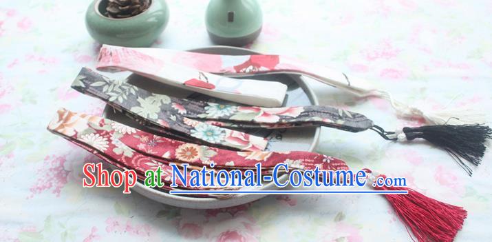 Traditional Japanese Restoring Ancient Kimono Headbands, China Headwear Hair Accessories Tassel Hair Band for Women