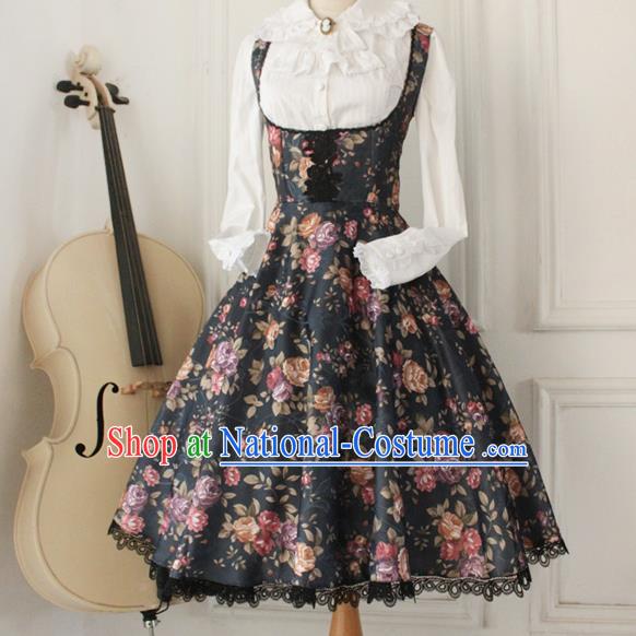 Traditional Classic Elegant Women Costume Sundress, Restoring Ancient Princess Joe Chest Dress Giant Swing Jumper Skirt for Women