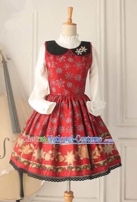 Traditional Classic Elegant Women Velvet Costume Sundress, British Restoring Ancient Princess Embroidered Christmas Jumper Skirt for Women