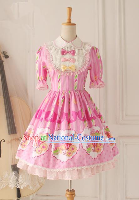 Traditional Classic Elegant Women Costume One-Piece Dress, British Restoring Ancient Princess Sweet Dress for Women