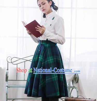 Traditional Classic Elegant Women Costume Woolen Bust Skirt, Restoring Ancient Princess Wool Giant Swing Skirt for Women