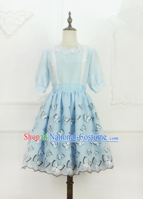 Traditional Classic Elegant Women Costume Organza One-Piece Dress, Restoring Ancient Embroidered Bubble Dress for Women