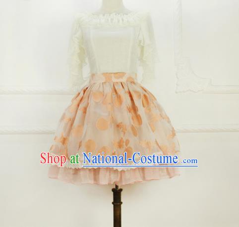 Traditional Classic Elegant Women Costume Bust Skirt, Restoring Ancient Princess Bubble Skirt Giant Swing Lace Skirt for Women