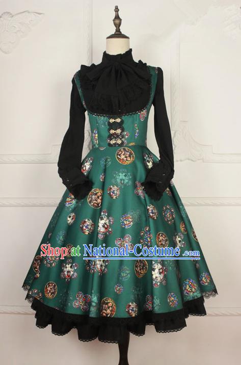 Traditional Classic Elegant Women Costume One-Piece Dress, Restoring Ancient Princess Gothic Joe Chest Giant Swing Sweet Dress for Women