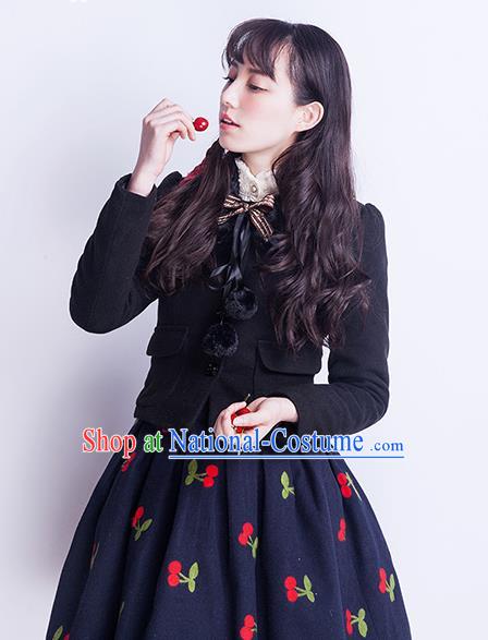 Traditional Classic Elegant Women Costume Woolen Jacket, Restoring Ancient Wool Sweet Short Coat  for Women