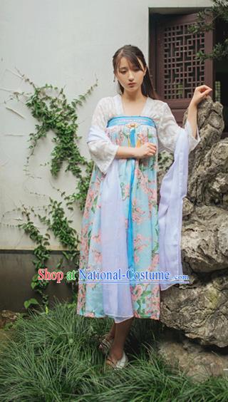 Traditional Classic Chinese Elegant Women Costume Han Dynasty Ruqun Dress, Chinese Hanfu Restoring Ancient Princess Plum Bust Skirt for Women