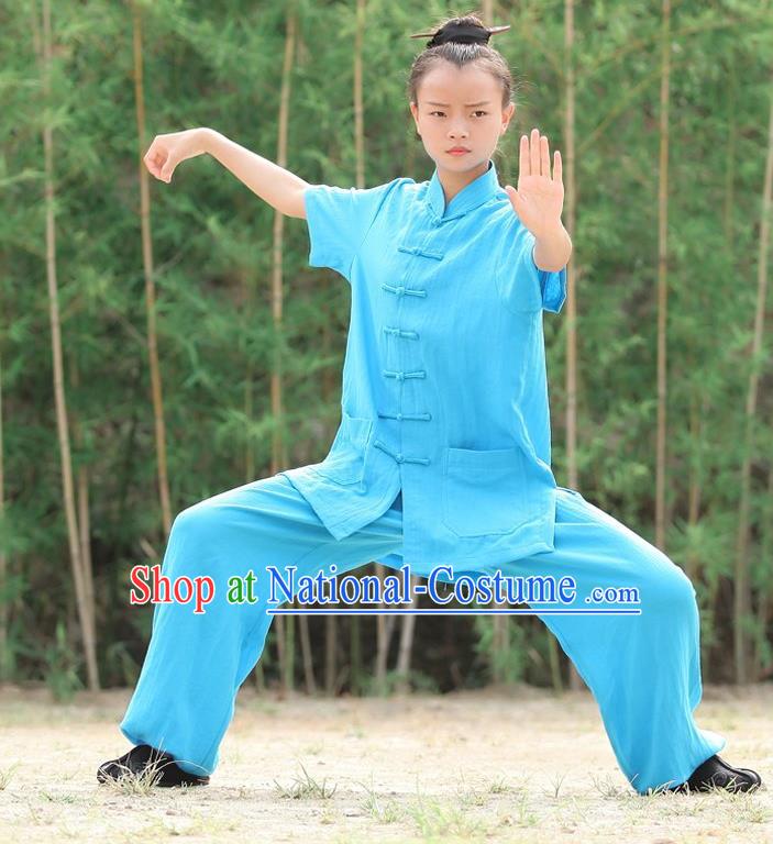 Top Kung Fu Costume Martial Arts Kung Fu Training Uniform Gongfu Shaolin Wushu Clothing for Women