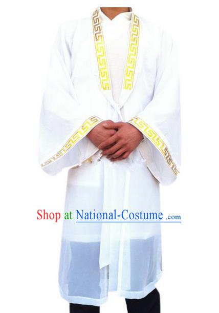 Traditional Chinese Wudang Uniform Taoist Uniform Priest Frock Complete Set Veil Long Robe Tai Chi Suits Uniforms for Men