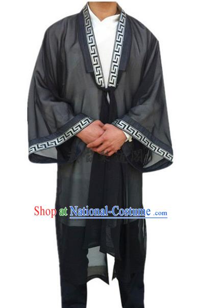 Traditional Chinese Wudang Uniform Taoist Uniform Priest Frock Complete Set Veil Long Robe Tai Chi Suits Uniforms for Men