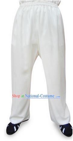 Traditional Chinese Wudang Uniform Taoist Linen Pants Wu Gong Trousers, Chinese Tang Suit Wushu Clothing Tai Chi Pants for Men