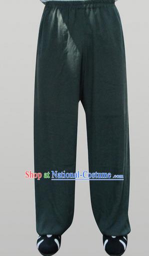 Traditional Chinese Wudang Uniform Taoist Linen Pants Wu Gong Trousers, Chinese Tang Suit Wushu Clothing Tai Chi Bloomers for Men