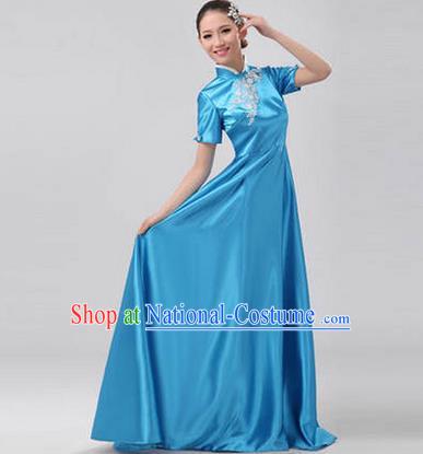 Traditional Chinese Classical Yangko Dance Clothing, Yangge Fan Dancing Costume Chorus Suits, Folk Dance Yangko Costume for Women