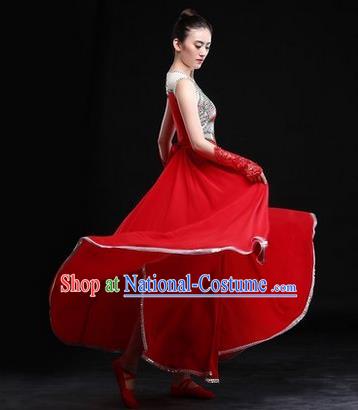 Traditional Chinese Yangge Fan Dancing Costume