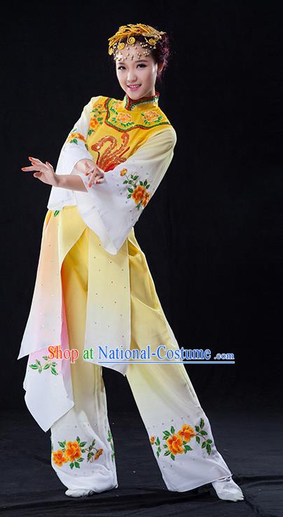 Traditional Chinese Classical Yangko Dance Dress, Yangge Fan Dancing Costume Umbrella Dance Suits, Folk Dance Yangko Costume for Women