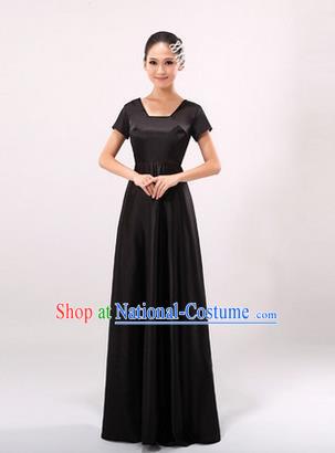 Traditional Chinese Classic Stage Performance Chorus Singing Group Dress Modern Dance Costumes, Chorus Competition Costume, Compere Costumes for Women