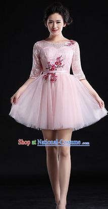 Traditional Chinese Classic Stage Performance Chorus Modern Dance Costumes Bubble Dress, Chorus Competition Costume, Compere Costumes for Women