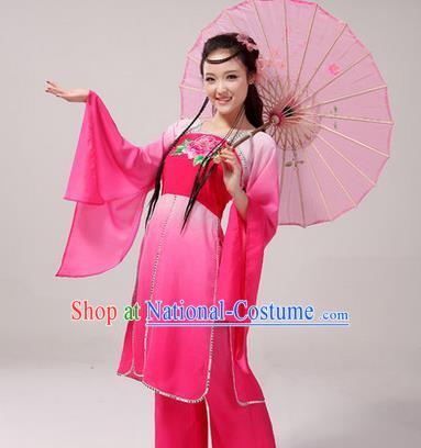 Traditional Chinese Classical Yangko Dance Dress, Yangge Fan Dancing Costume Umbrella Dance Suits, Folk Dance Yangko Costume for Women