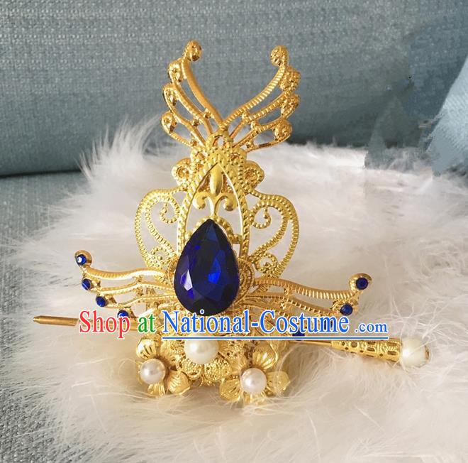 Traditional Chinese Ancient Jewelry Accessories, Ancient Chinese Imperial Princess Hairpin, Prince Beam Hair Crown Hair Tuinga for Women for Men