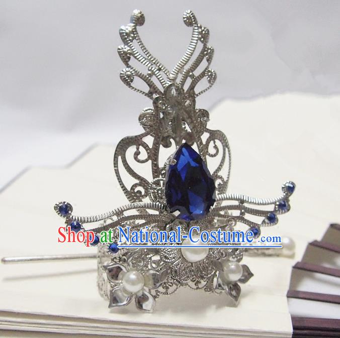 Traditional Chinese Ancient Jewelry Accessories, Ancient Chinese Han Dynasty Imperial Princess Hairpin, Prince Beam Hair Crown Hair Tuinga for Women for Men