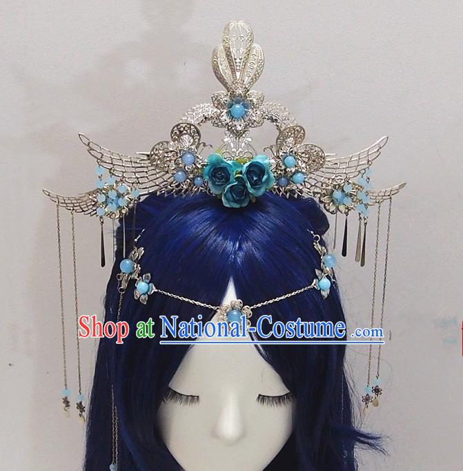 Traditional Chinese Ancient Jewelry Accessories, Ancient Chinese Imperial Princess Wedding Hair Step Shake Phoenix Coronet, China Wedding Bride Hairpin for Women