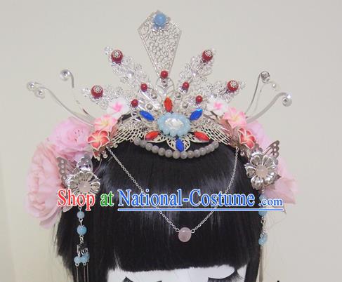 Traditional Chinese Ancient Jewelry Accessories, Ancient Chinese Imperial Princess Wedding Hair Step Shake Phoenix Coronet, China Wedding Bride Hairpin for Women